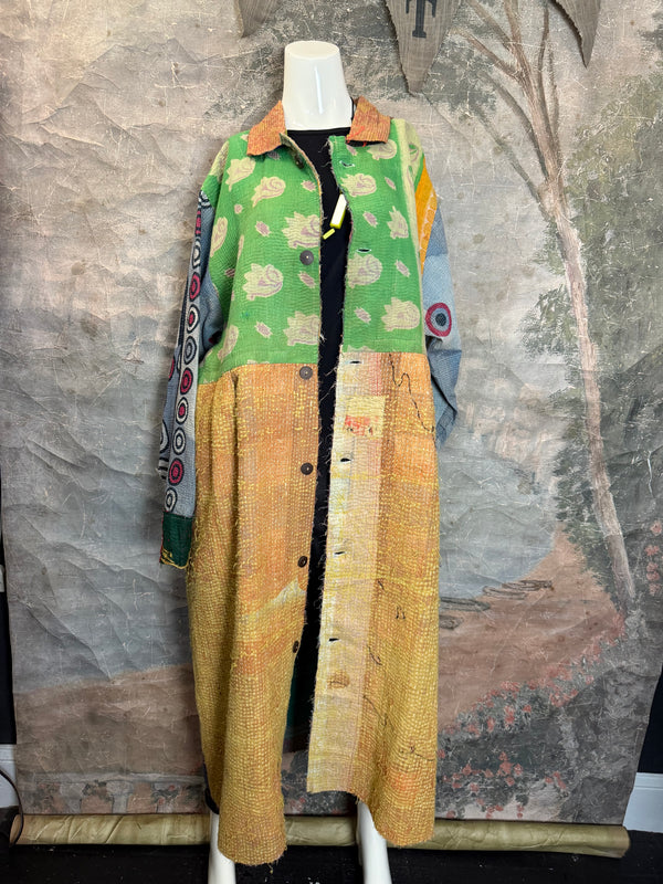JG-183 Kantha Sunrise Coat-MIX 6