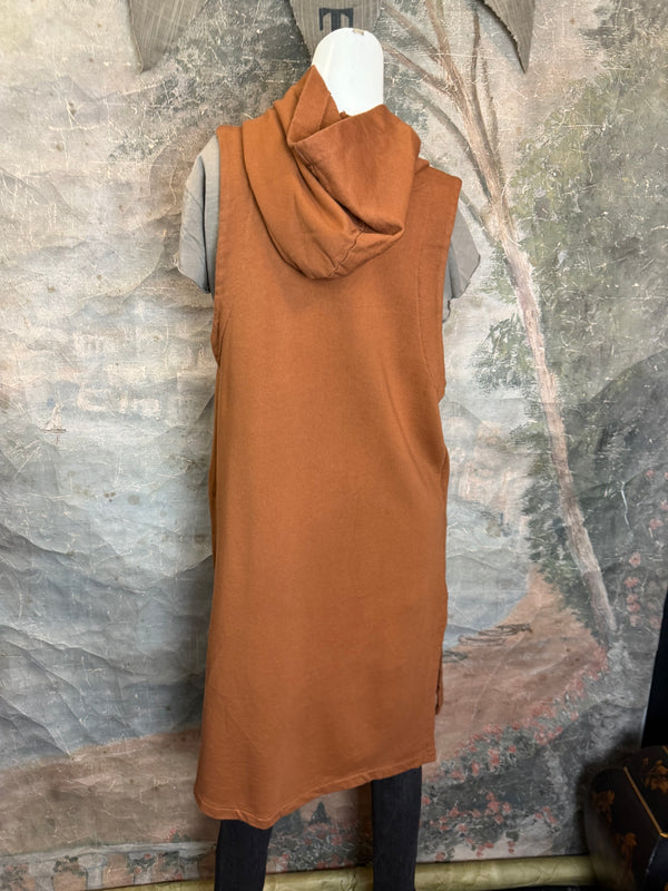 2626AU Zip Hoodie Vest-Ginger