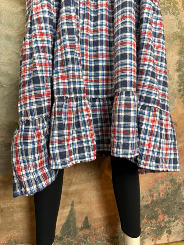 5428 Plaid Babydoll Tunic