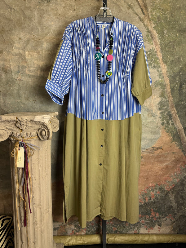 1395 Atelier Stripe Midi Shirt