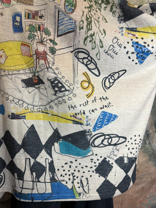 T1097 Cowlneck Dolman Slv Top