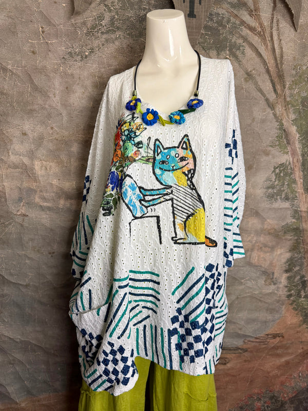 T1196 Vneck Dolman High-low Top-CAT-Astrophy