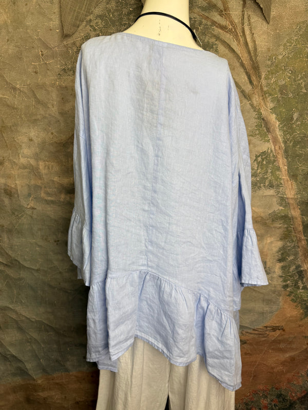 MP-HLT651 Baby Doll Top-Kentucky Blue