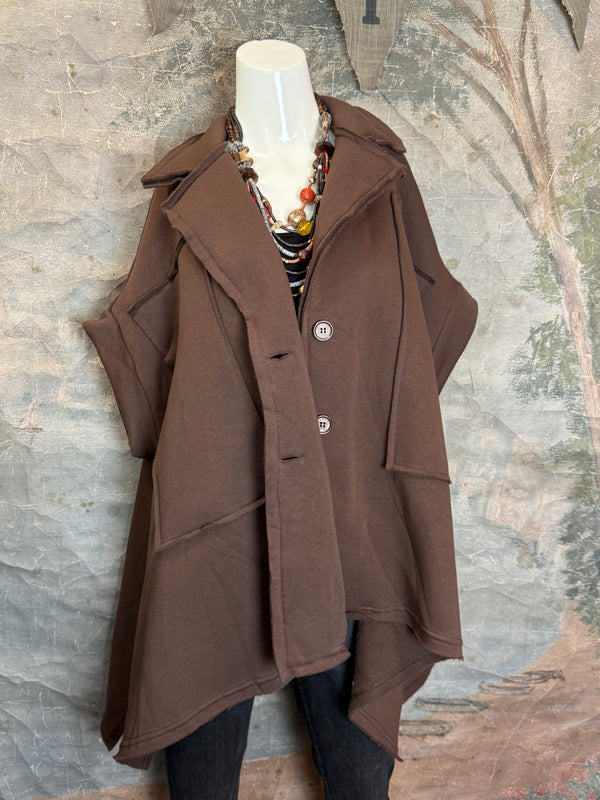 6572AU Short Slv Flare Jacket-Black