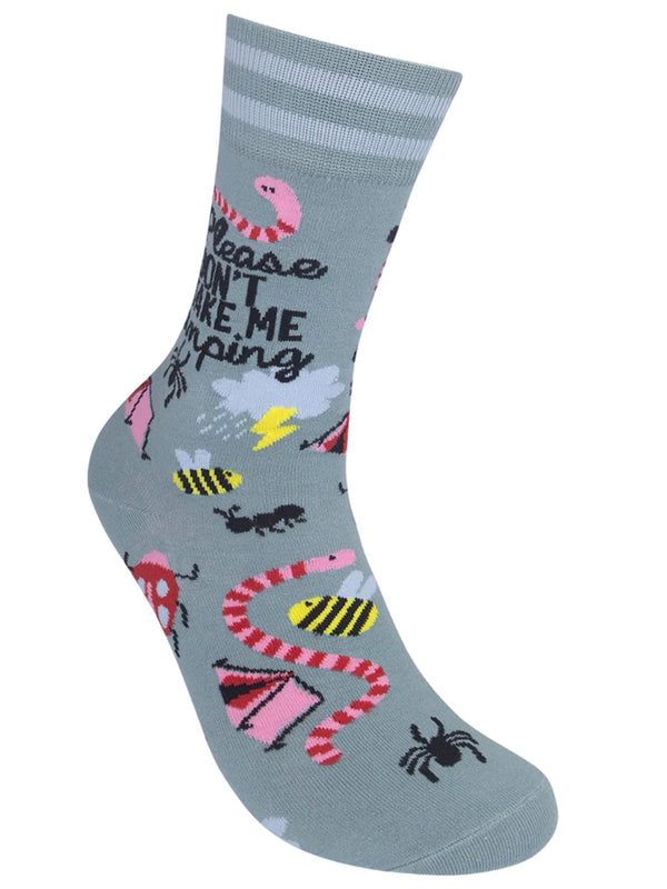 Art To Wear Novelty Socks-pls don’t take me camping