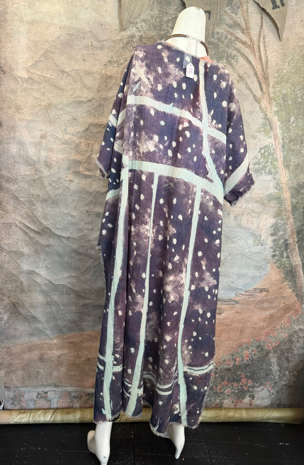 782 High Low Linen Tunic Top-NAVY/MOON