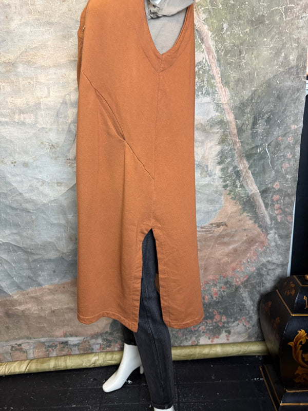 2626AU Zip Hoodie Vest-Ginger