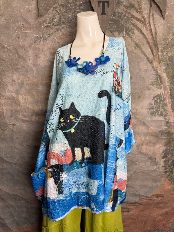 T1196 Vneck Dolman High-low Top-Oui-Oui-Cherie!