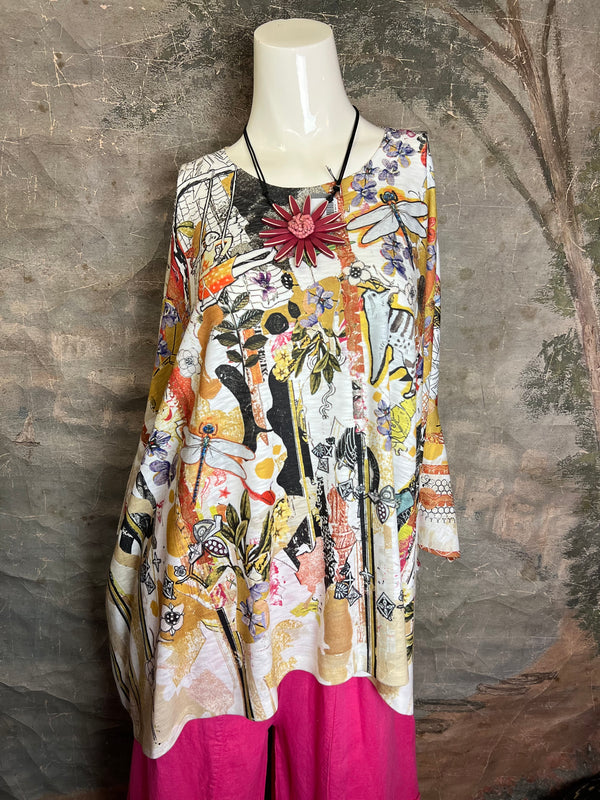 T1369K White Knit Whimsy Top-Marisols Garden