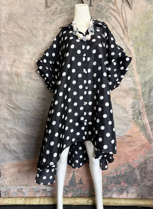 AD26-01 The High-Low Echo Dress-Paris Polka