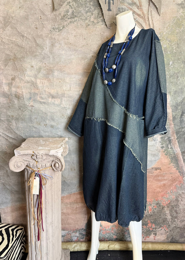6760 Oversized Denim Sack Dress