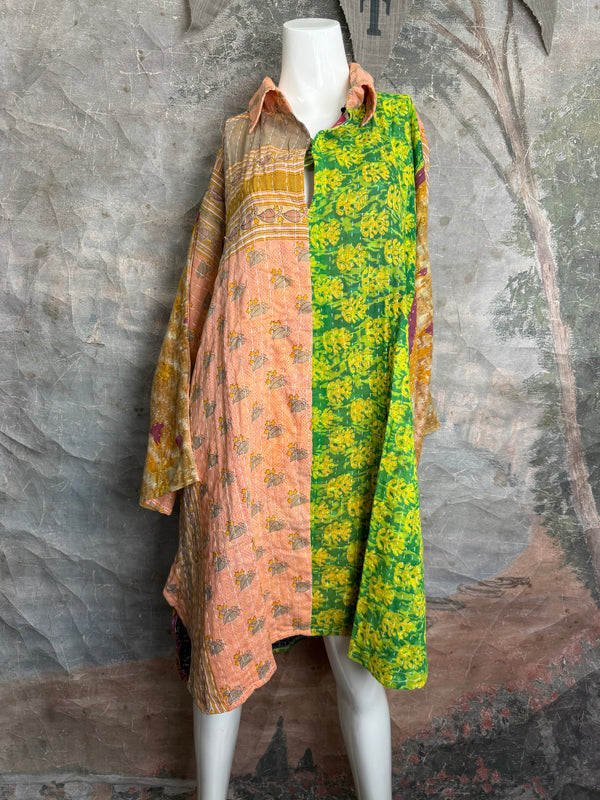 1013w Long Kurta Shirt Dress-Stella