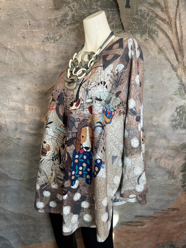 T812NB Drop Shoulder Top-Lunch Time