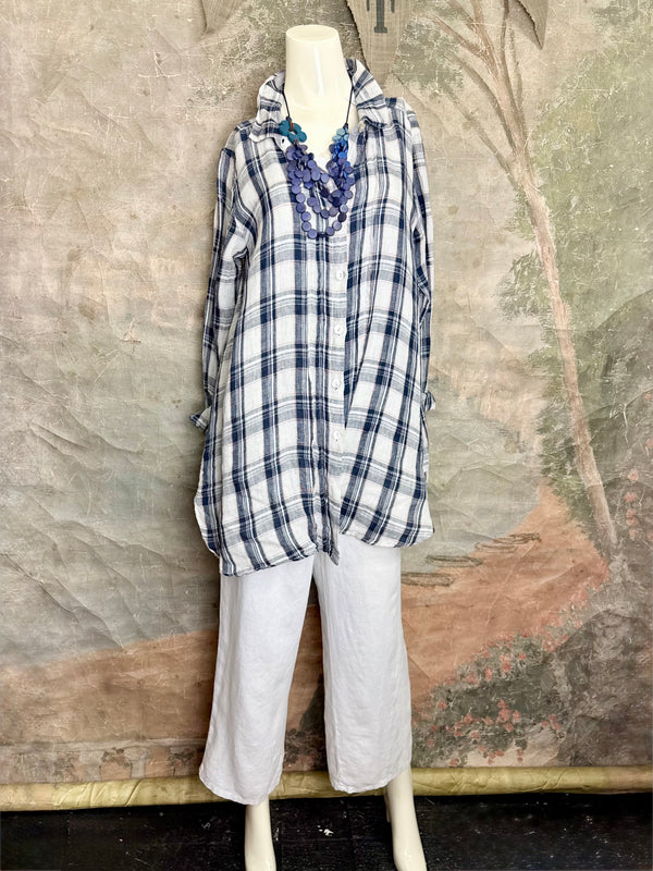 MP-ELT550 Plaid Boyfriend Shirt