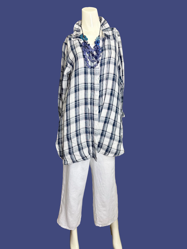 MP-ELT550 Plaid Boyfriend Shirt