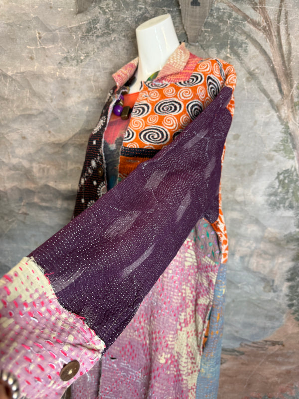 JG-183 Kantha Sunrise Coat-MIX 5