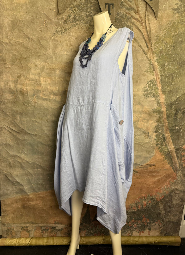 MP-HLD1066 Lagenlook Dress-Kentucky Blue
