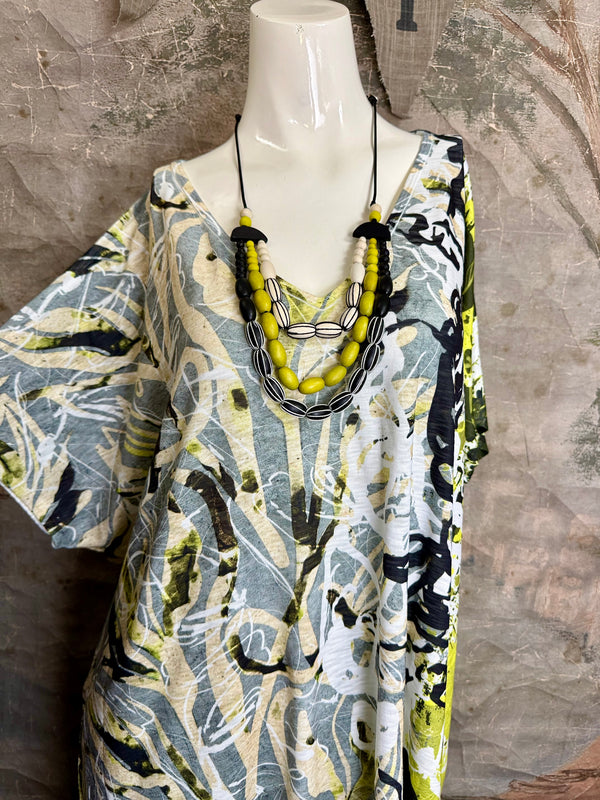 T1640K Vneck Dolman Top-Evening Glow