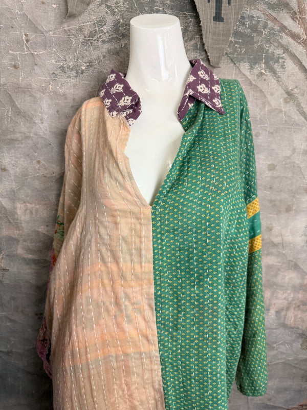 1013w Long Kurta Shirt Dress-Sarah