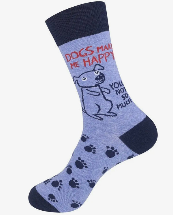 Art To Wear Novelty Socks-Dogs Make Me Happy 🐕 You not so much. 😂