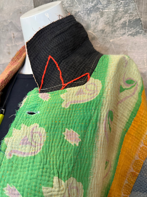 JG-183 Kantha Sunrise Coat-MIX 6