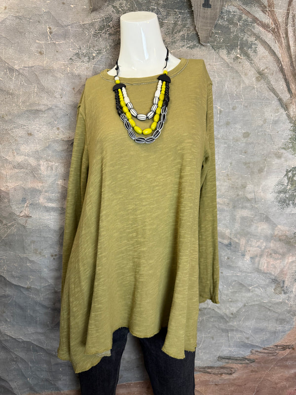 1050-88 Cotton Knit Angel Tee-TEAK