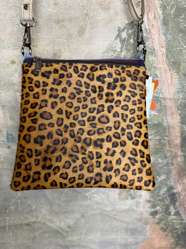 Soruka burgundy leather crossbody bag with orange trim and silver zipper, colorblock mini purse with chain strap - 21