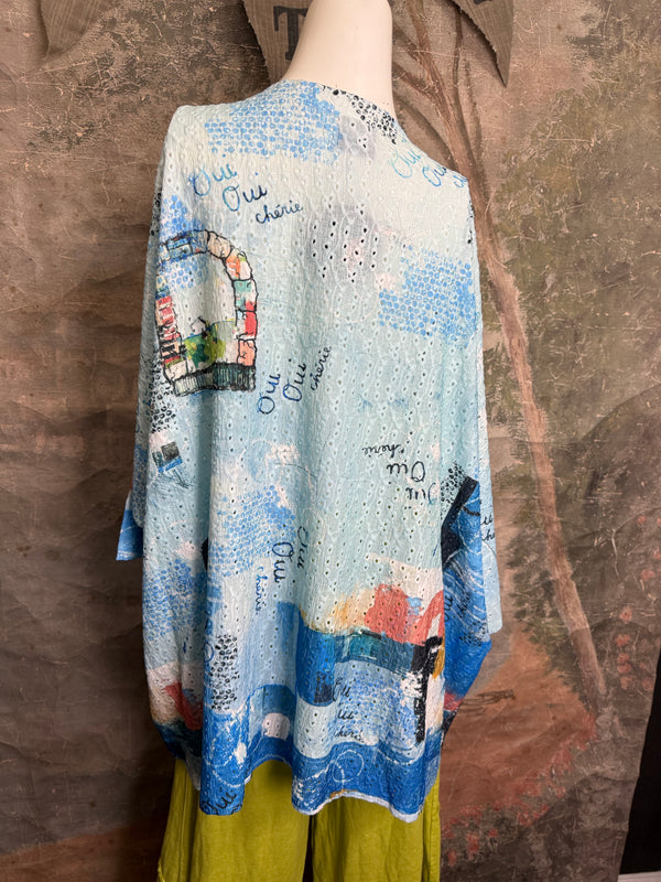 T1196 Vneck Dolman High-low Top-Oui-Oui-Cherie!