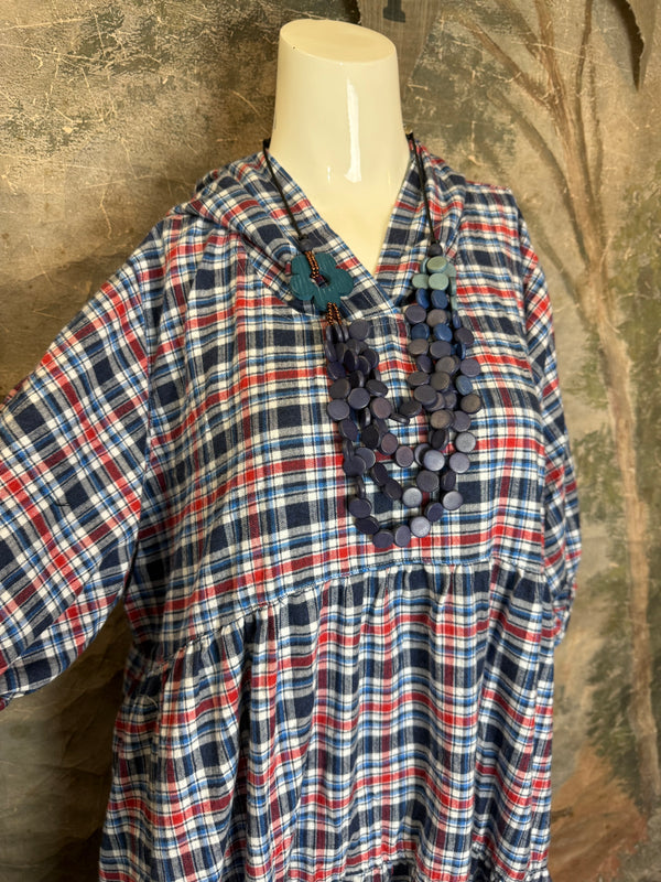 5428 Plaid Babydoll Tunic
