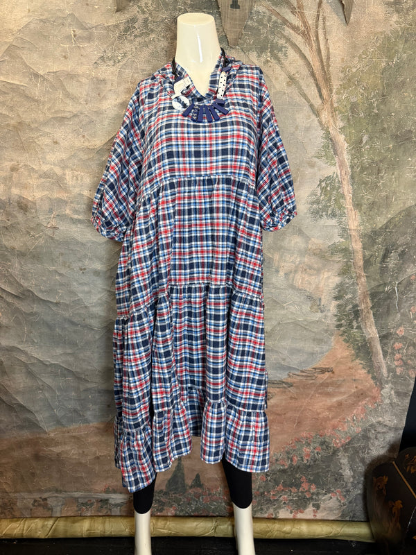 5428 Plaid Babydoll Tunic