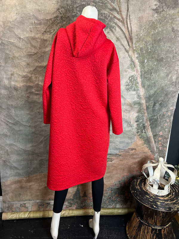 D503 Topstitched Hoodie Dress