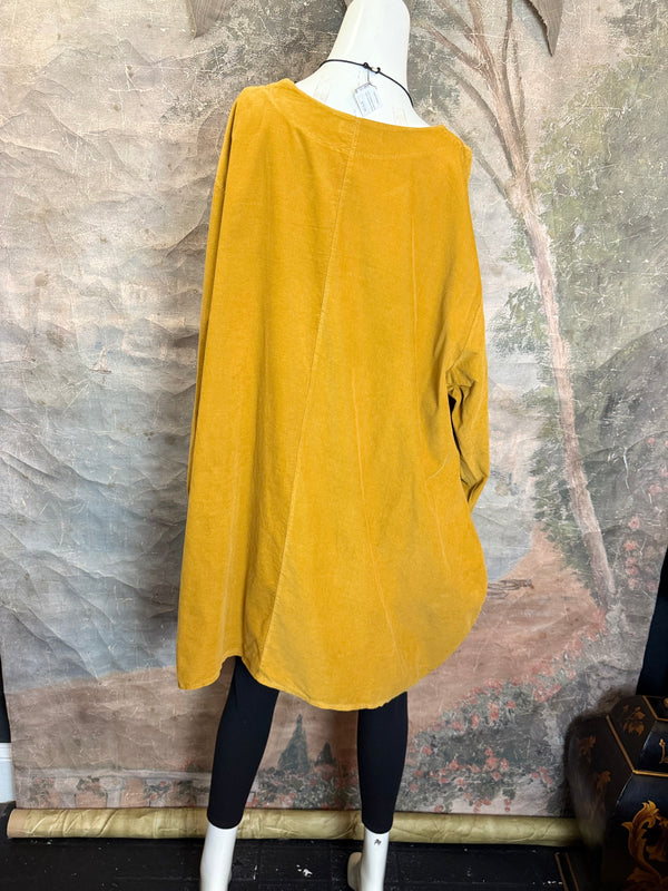 91983 Corduroy Pocket Tunic-Mustard