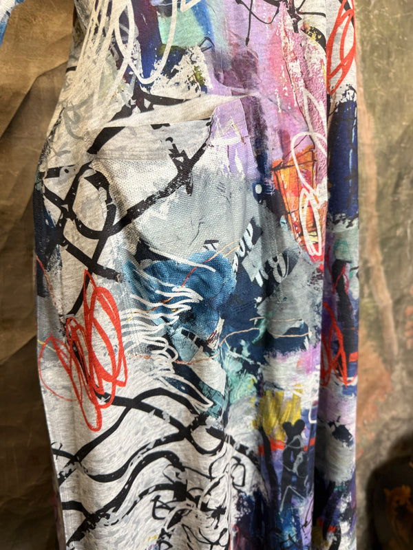 D543F Cowl Neck ASYM Dress-Grape Jam