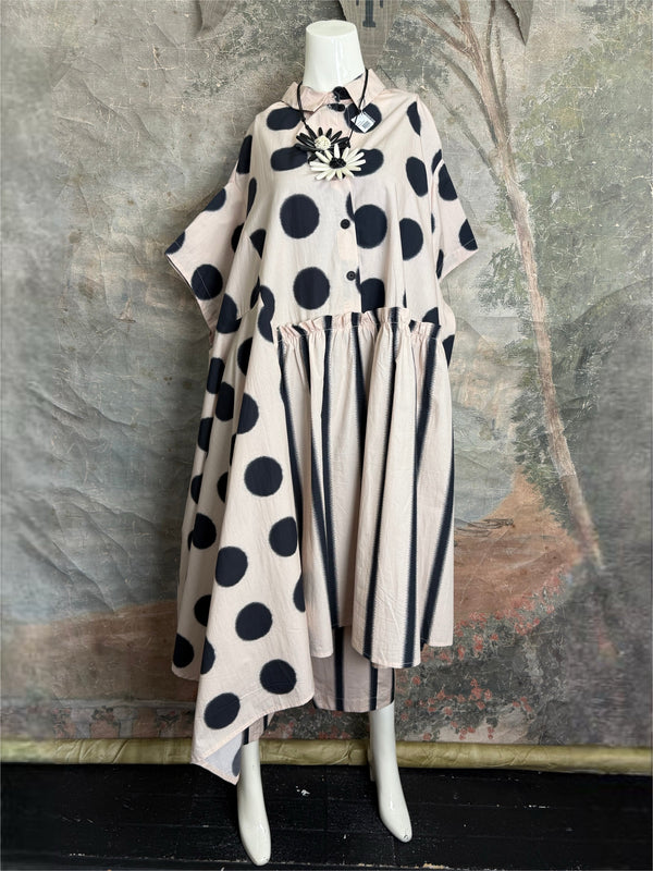 B746 Cleo Dress-Stone