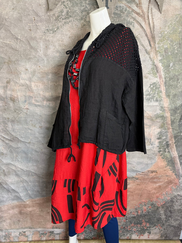 92076 Mix Net Jacket-Black