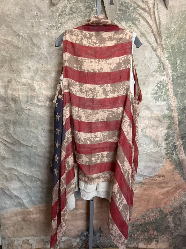 MC31 Vintage America Flag Vest