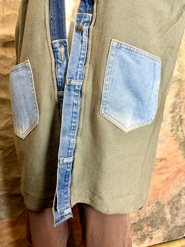 5547 Cotton/Denim Love Cardigan