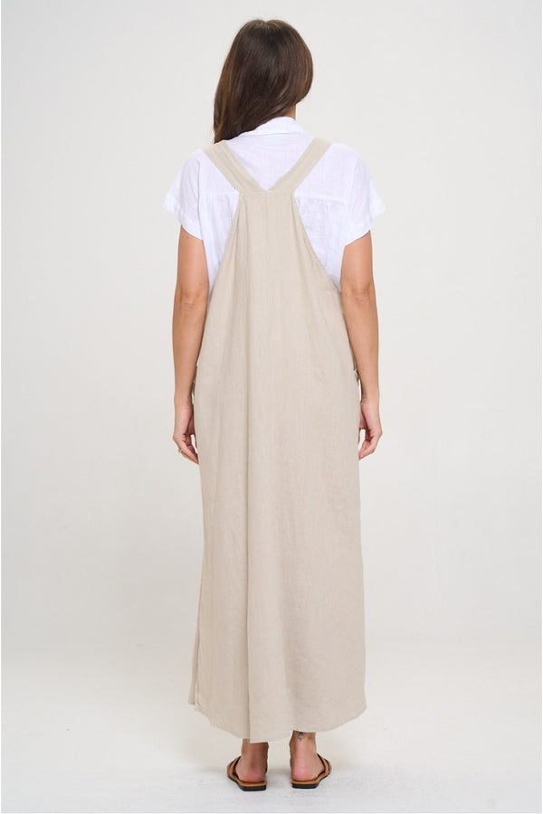 MP- HLD1052 OVERALL LONG DRESS-Mocha