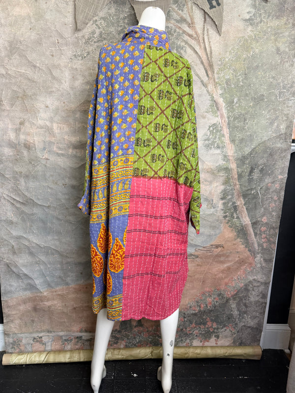 1013w Long Kurta Shirt Dress-Marley