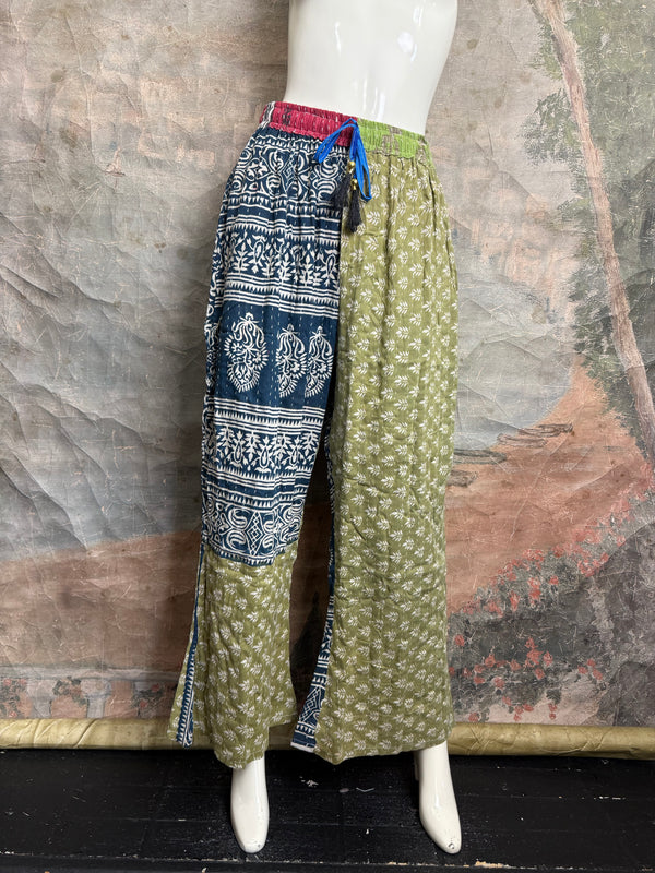 2007W Wide Leg Kantha Pants-Mix 2