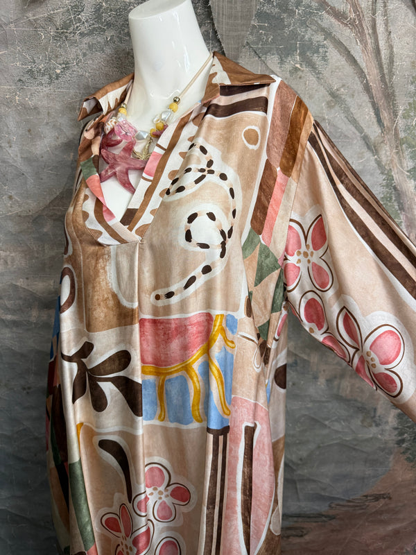 6615 Silk Artsian Dress