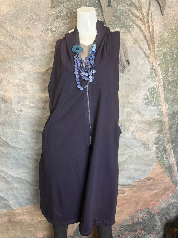 2626AU Zip Hoodie Vest-Purple