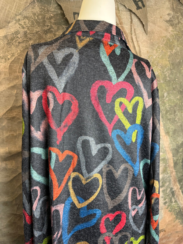 25842 Whimsy Chic Hearts Zipup Jacket