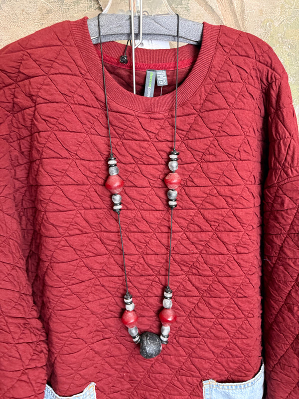 5949 Glenna Pullover-Red