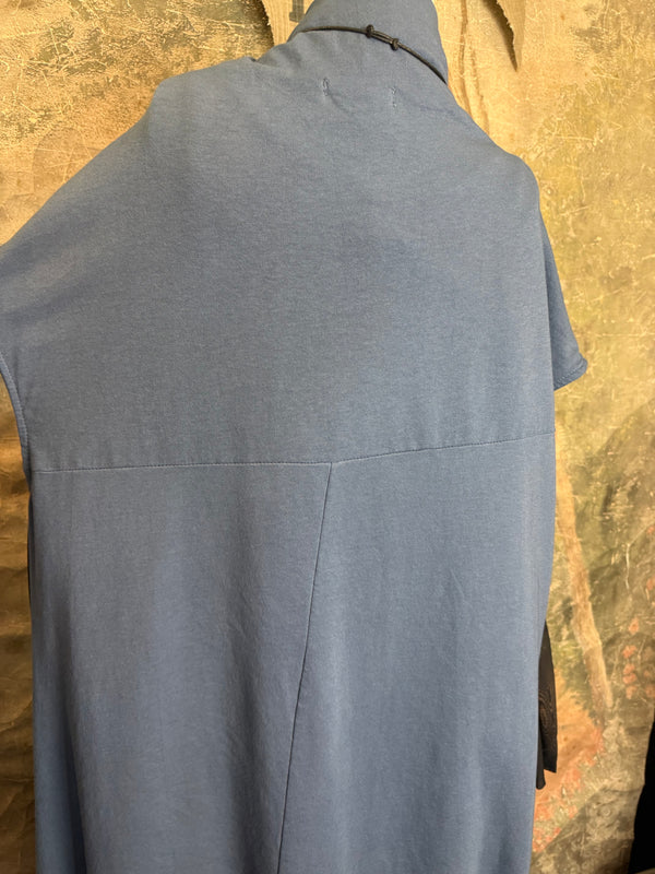 92009 Cocoon Sweatshirt Dress-Denim Blue