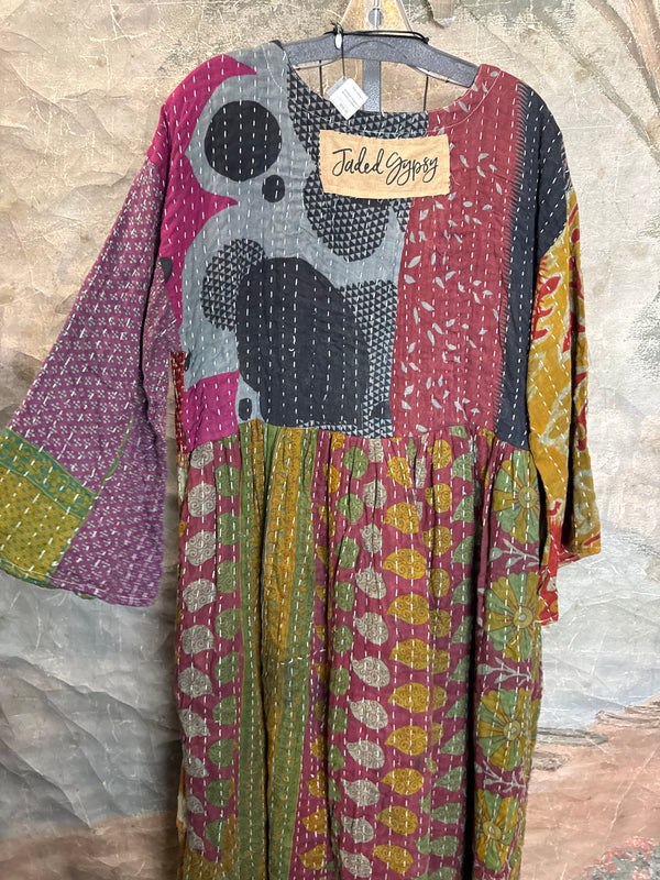 JG-156 Sunrise Kantha PW Dress-MIX 5