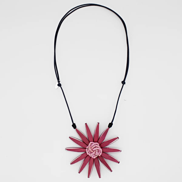 S25 Amaya Flower Necklace-Magenta