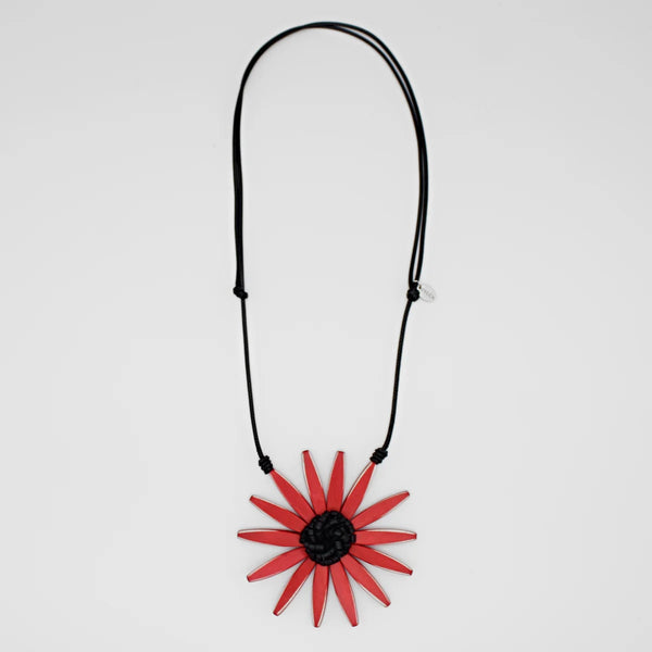 S25 Amaya Flower Necklace-Red