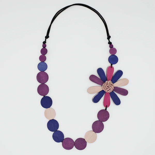 S25 Dahlia Statement Necklace-Purples