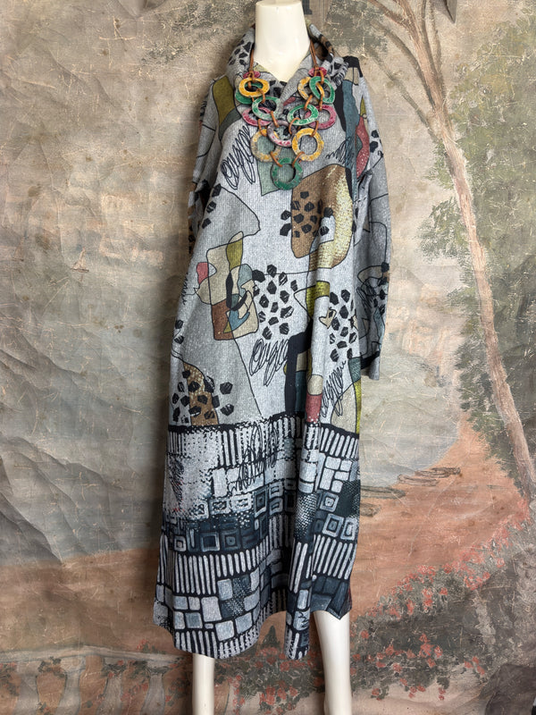 D102BR Cowlneck L/Slv Dress